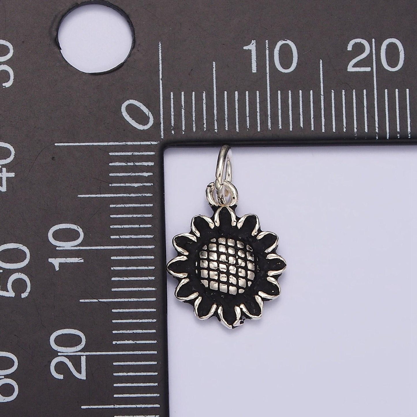 Sterling silver s925 sun flower charm | sl-364