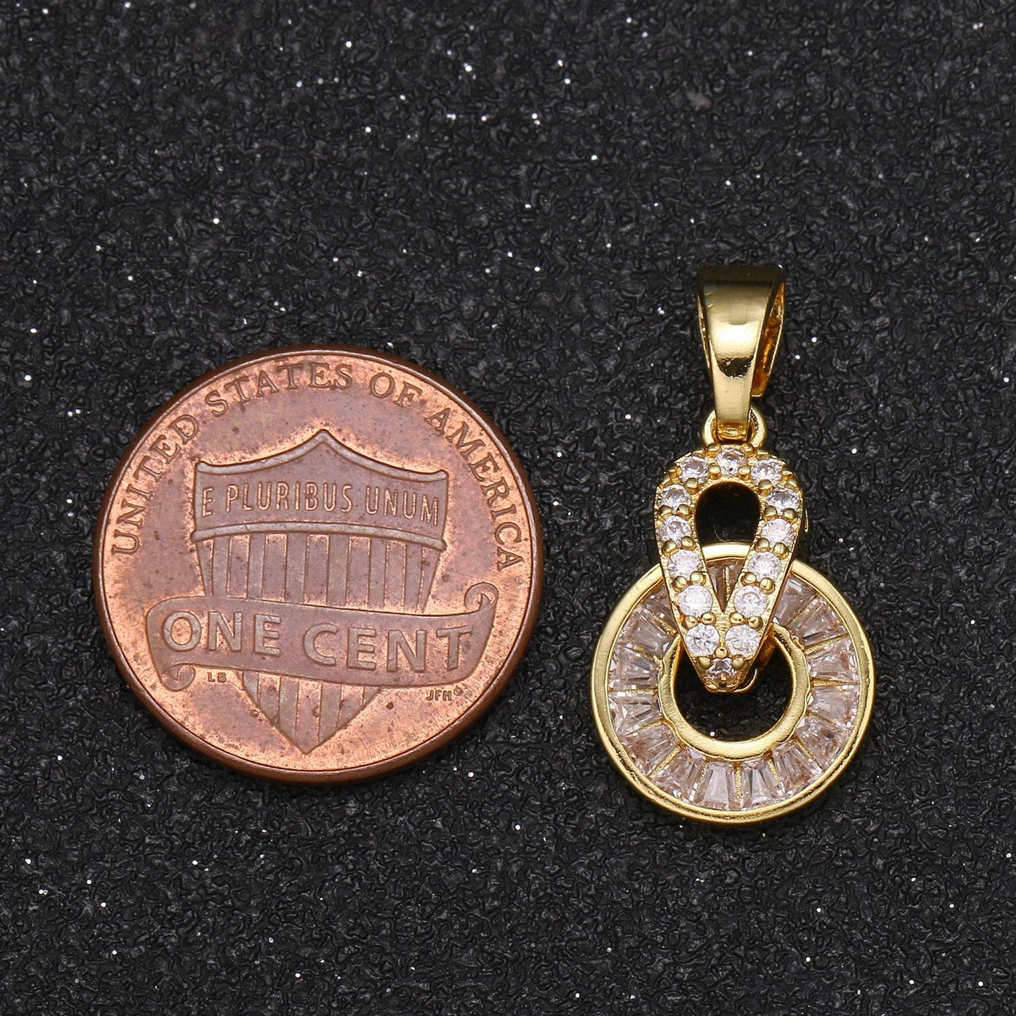 1pc gold micro pave cz wheel of fortune charm,love micro pave cz pendant, charm pendant, baguette jewelry, -703