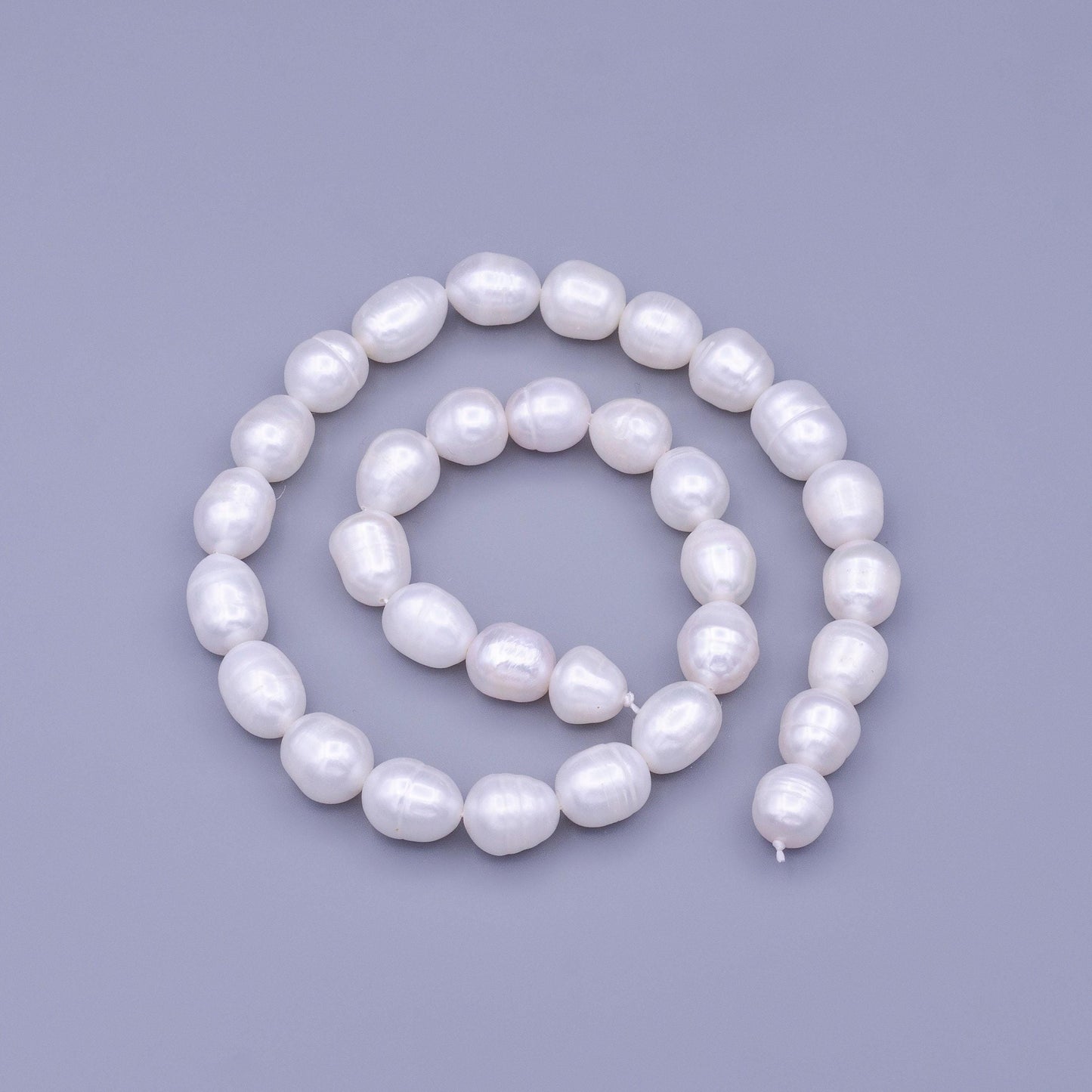 9.7mm potato nugget pearl aaa quality round freshwater pearl loos by strand wholesale pearl beads for jewelry making supply wa-1661