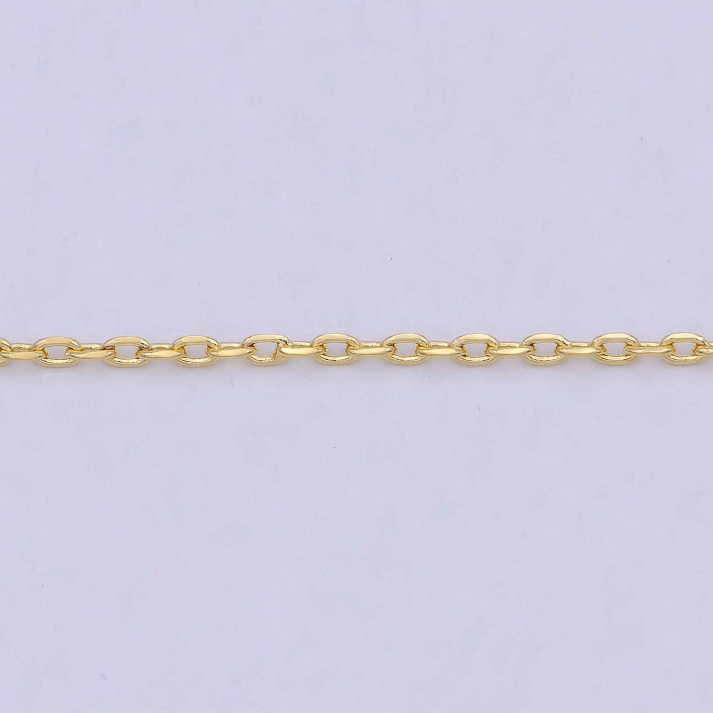 Dainty cable chain 24k gold filled chain necklace 17.7 inch + 2 inch long wa-734