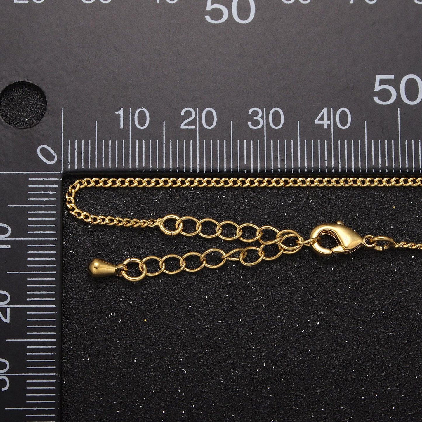 Dainty curb chain necklace - layering necklace - minimalist chain necklace - 24k gold filled chain necklace 17.5" wa-730