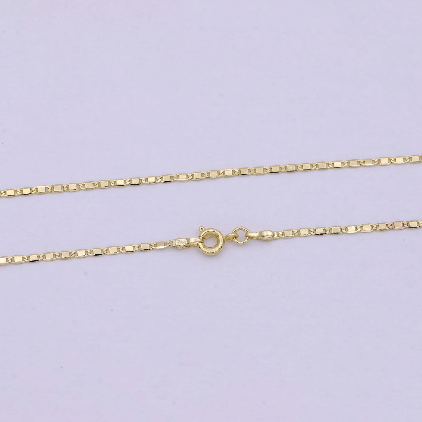 14k gold filled anchor chain, dainty 1.6mm in width, layering 24 inch anchor finished chain with spring ring | wa-619