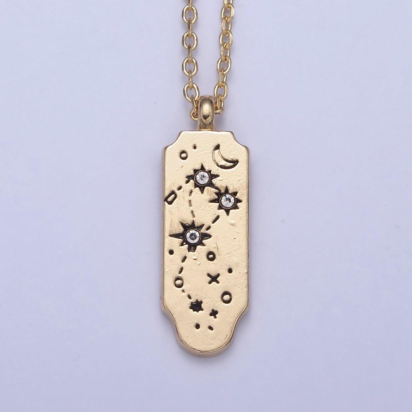 Gold zodiac constellation charms 18" necklace,zodiac symbol, horoscope charm,gold astrological sign minimalist jewelry, zodiac-038, wa491