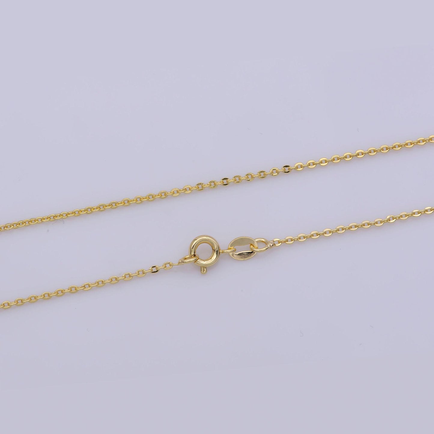 1pc 19.6' ready to use gold rolo necklace chain, layering rolo chain dainty necklace, for pendant charm necklace making, wa -272