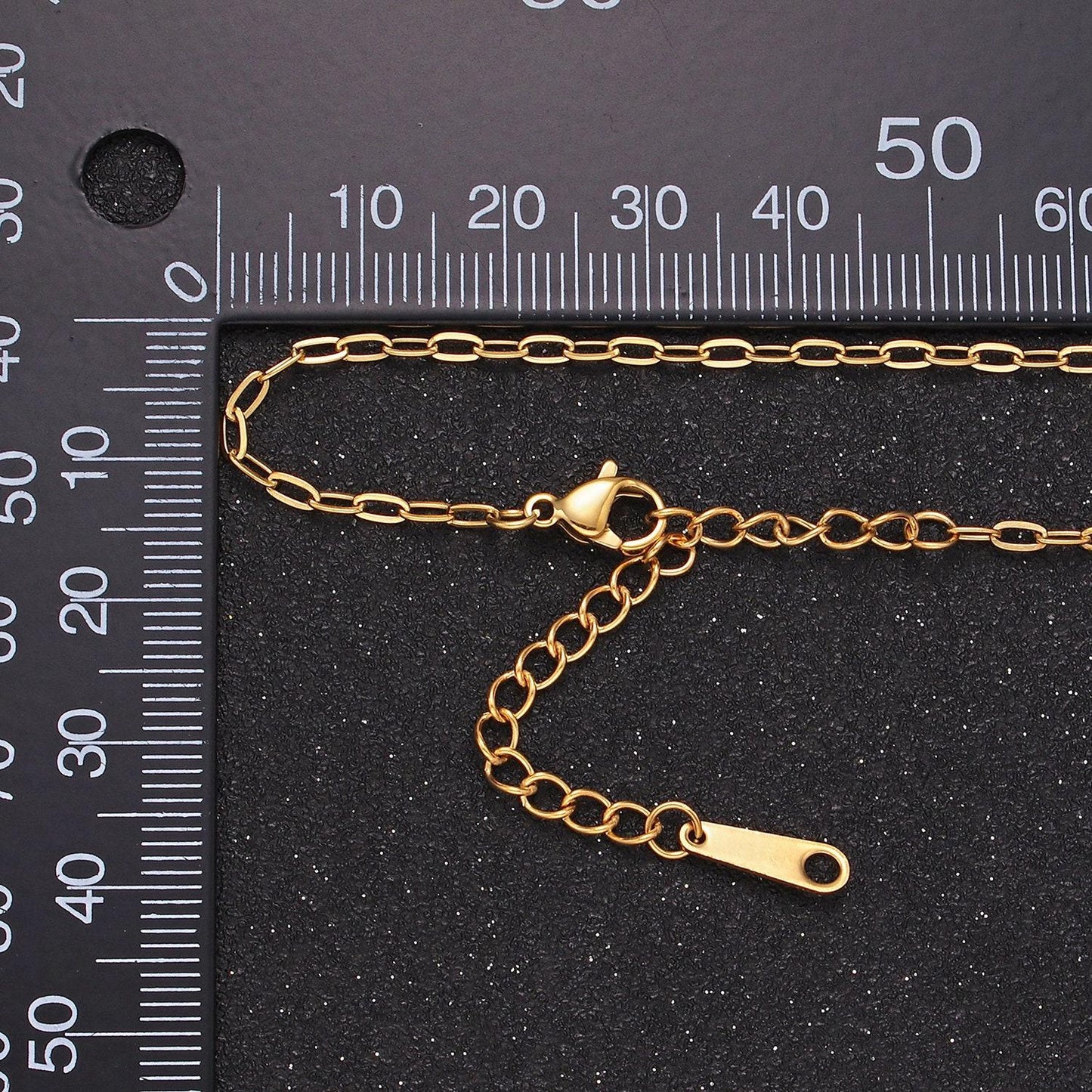 Stainless steel 2mm paperclip chain 16 inch choker necklace | wa-2420