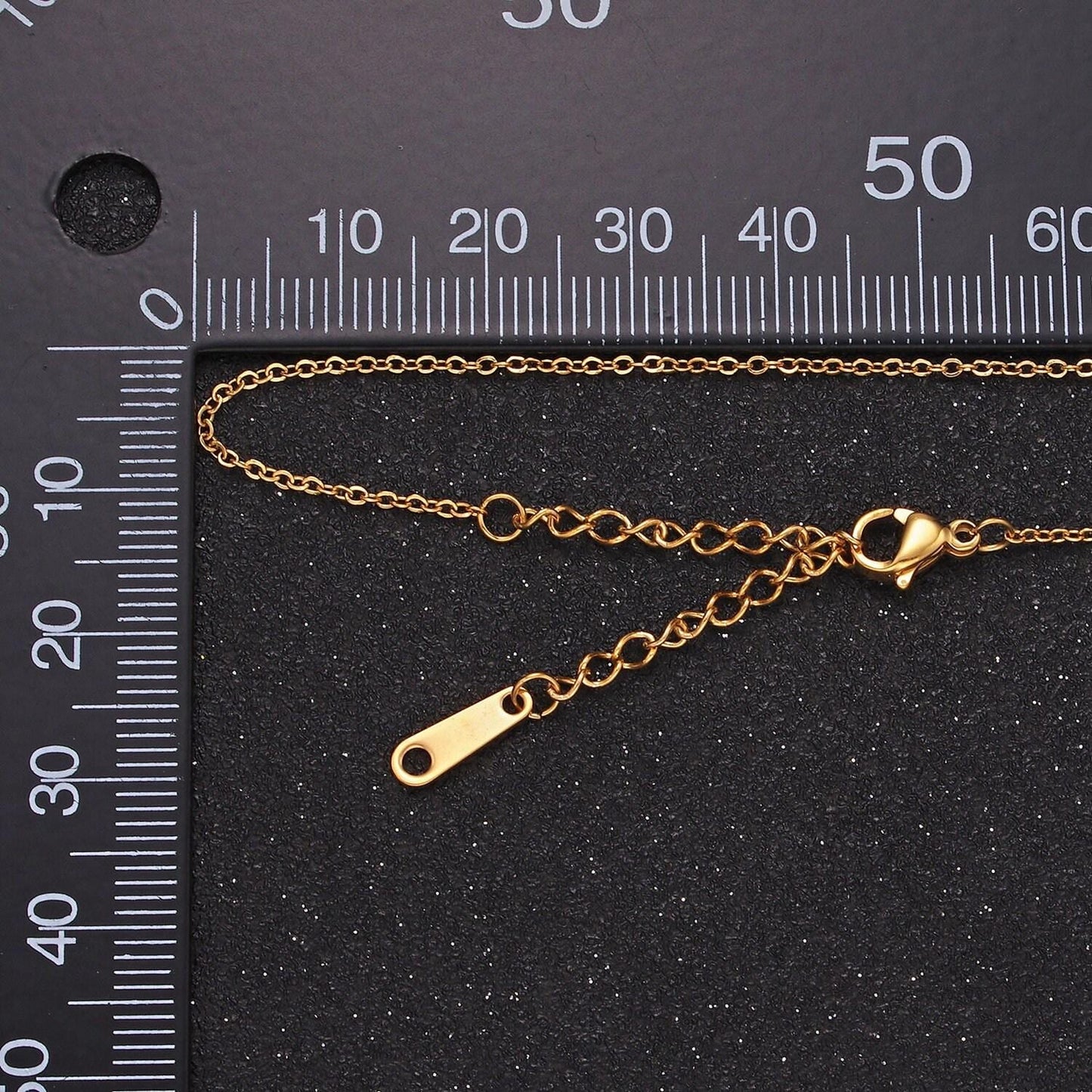 Stainless steel 1mm cable 16 inch choker necklace w. extender | wa-2418