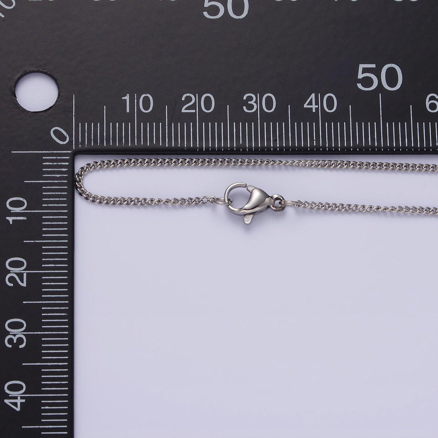 Stainless steel 2mm sunburst cable 18 inch layering chain necklace in silver | wa-2107