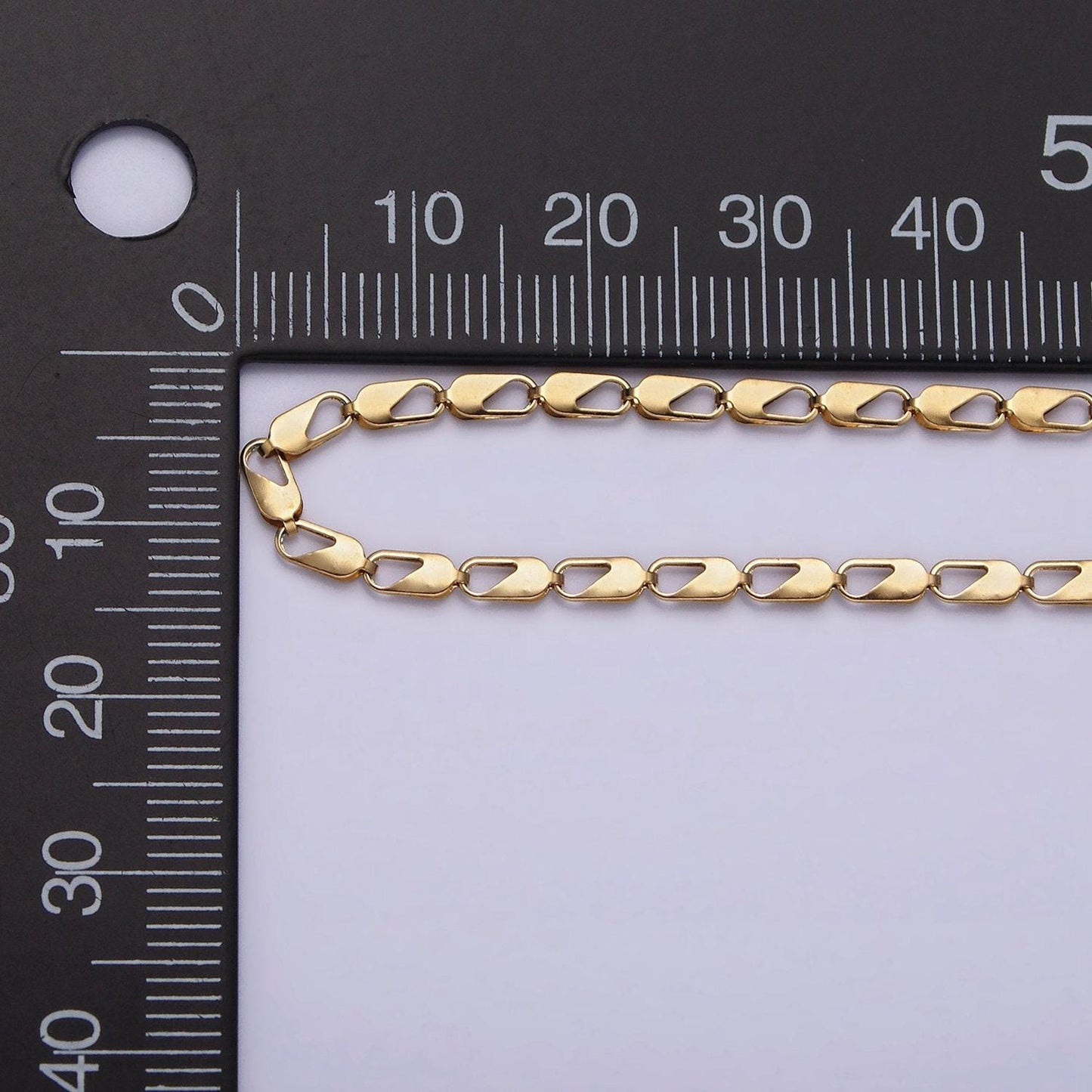 Stainless steel 2.5mm open rectangular link designed 18 inch layering chain necklace | wa-1996