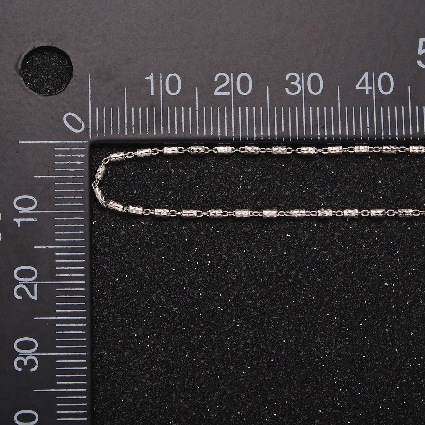 S925 sterling silver 1.3mm dainty tube 15.5 inch chain necklace | wa-1970