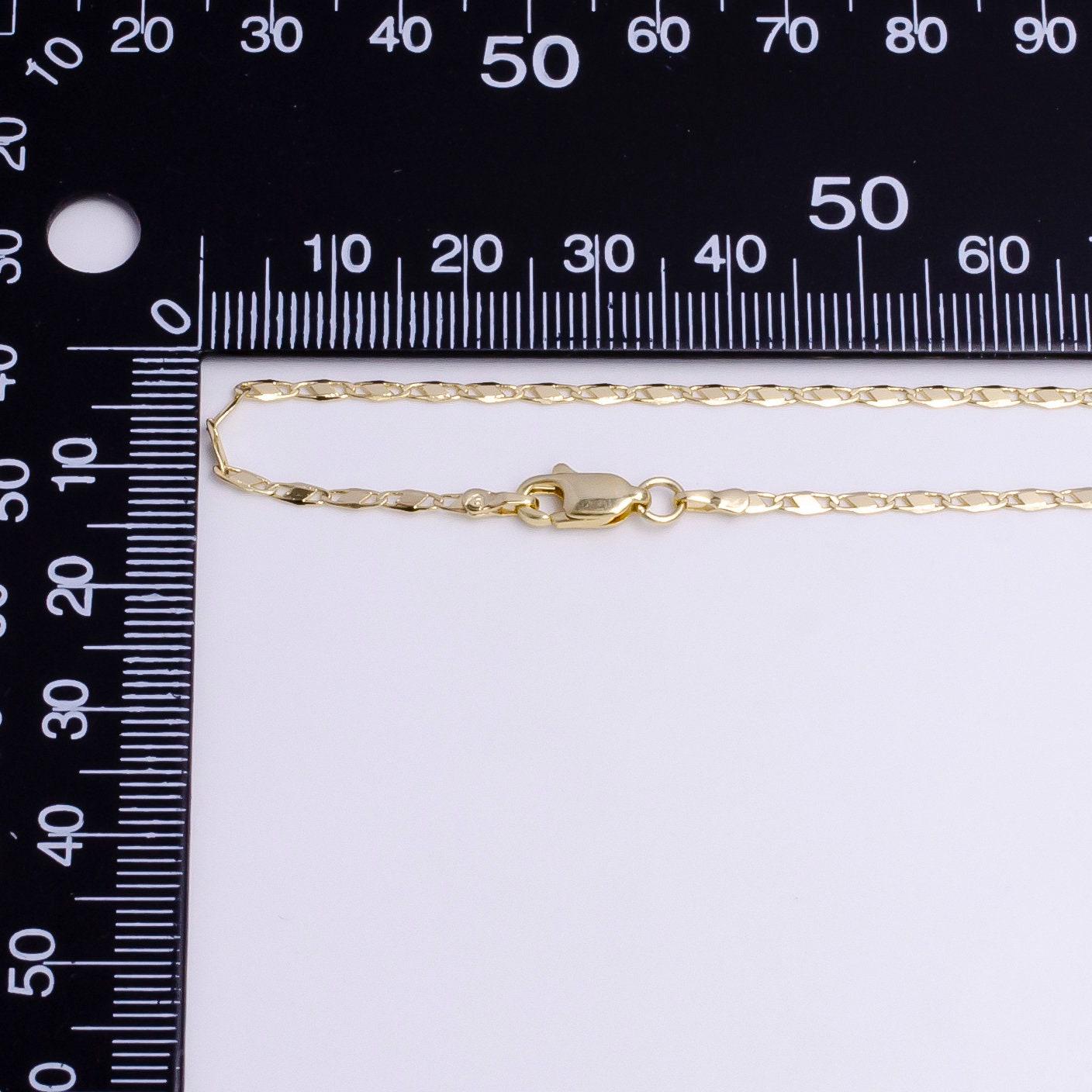 1.8mm unique mariner tilt 18 inch layering chain necklace | wa-1901