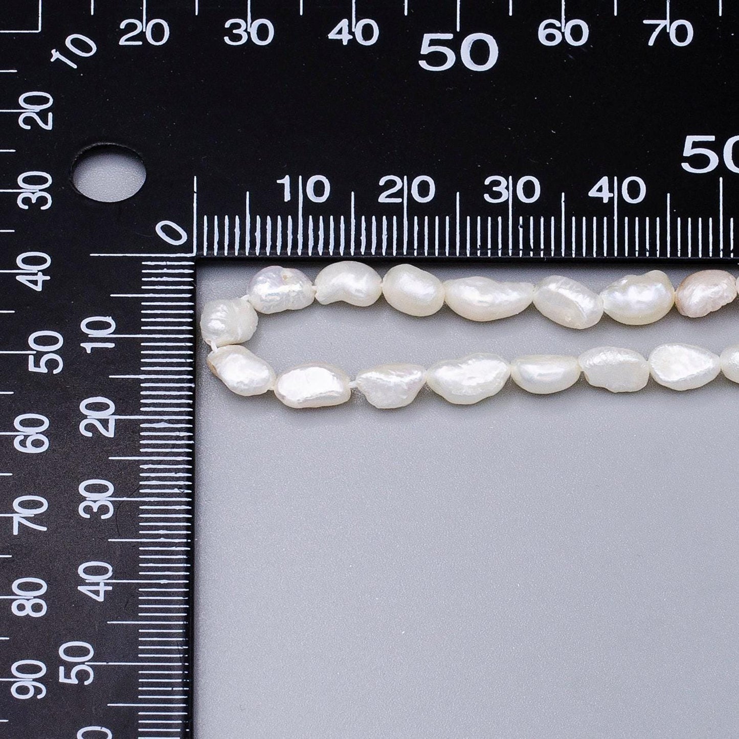 Grade aa high quality natural freshwater baroque nugget keshi pearl beads - white - approx 5mm length wa-1660