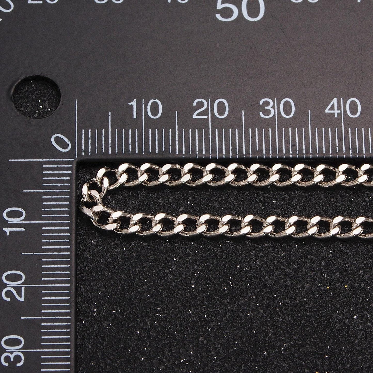 1pc 17.5'' ready to use white gold filled cuban curb necklace chain, layer curb chain dainty necklace, pendant charm necklace wa1561