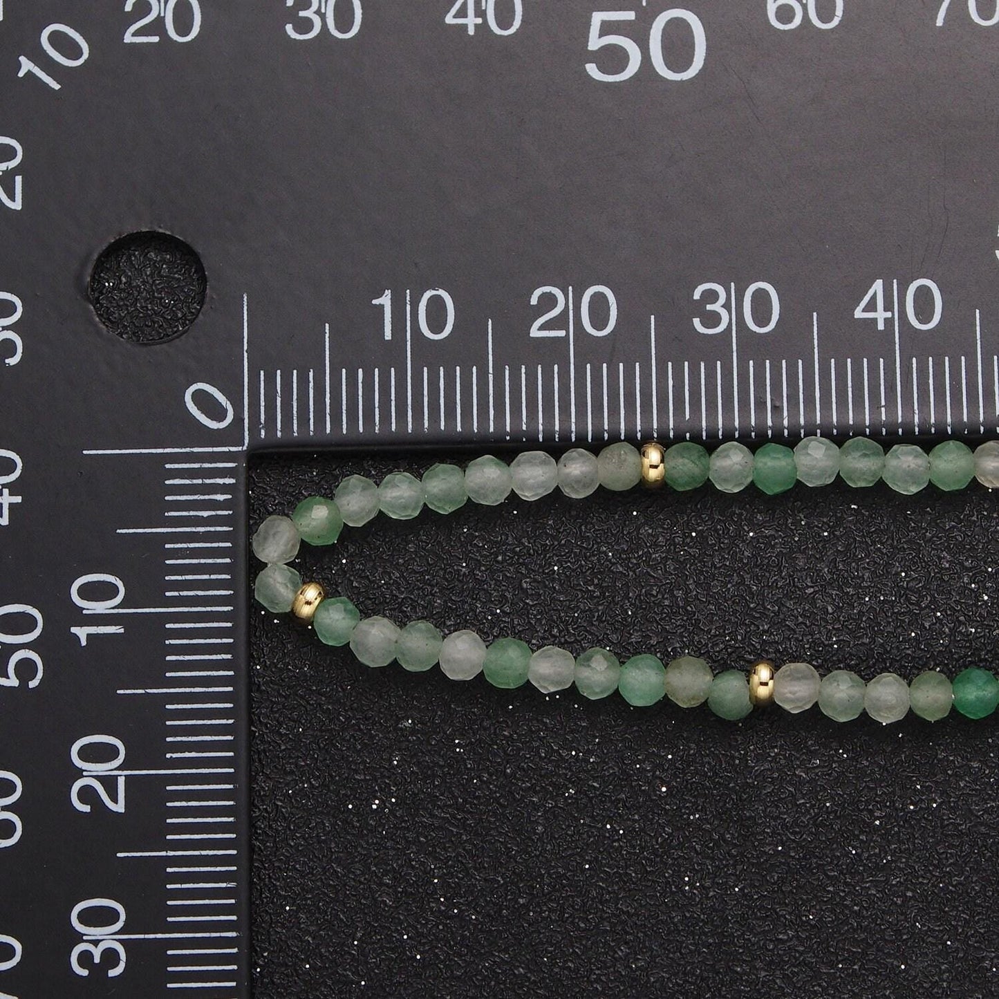 3.0mm moonstone, aventurine, prehnite multifaceted rondelle stones w. gold crimp spacers 17.5"+1.5" ext. handmade necklace | wa-1194,5,6