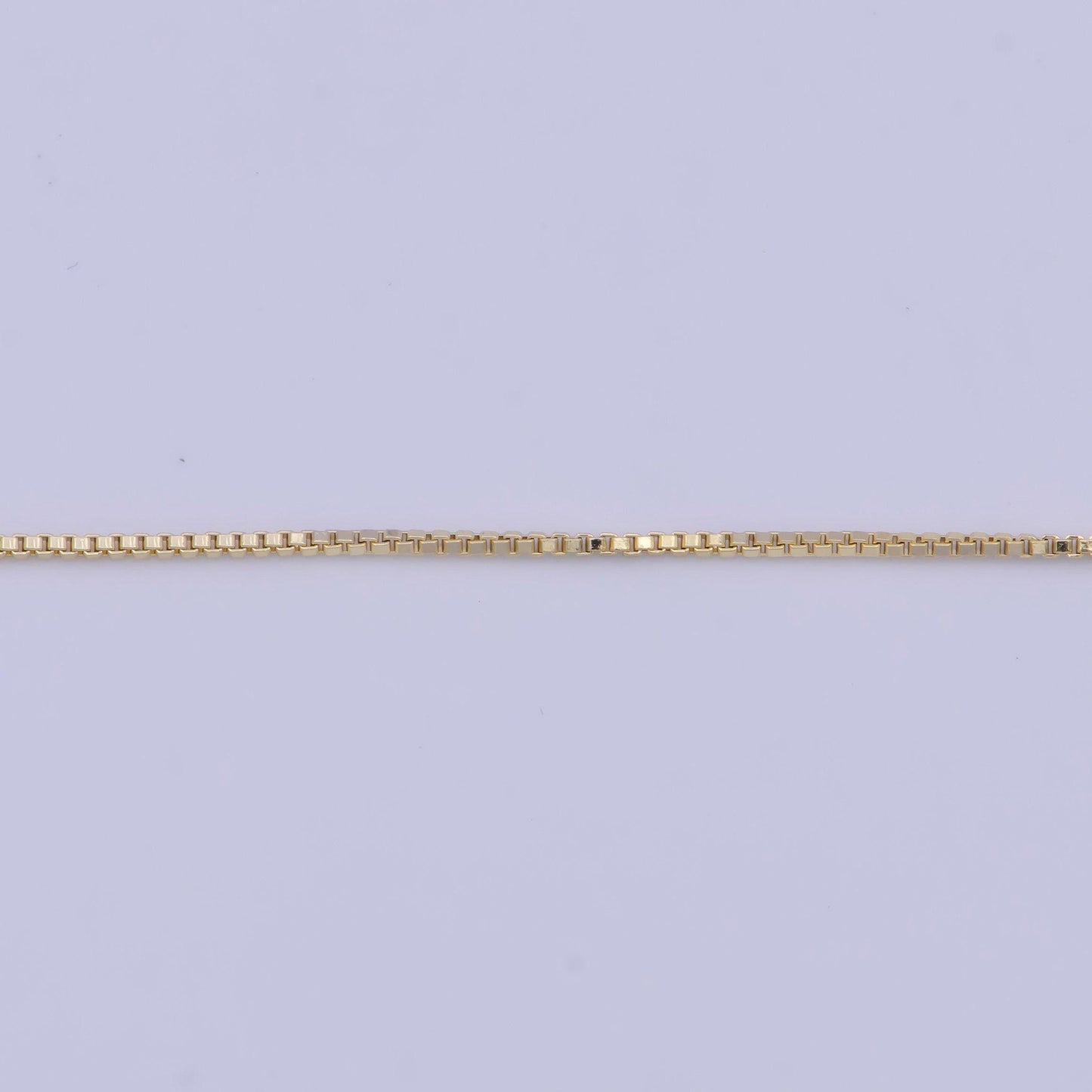 0.6mm dainty chain box necklace, 14k gold filled 18.0" simple box link ready to wear necklace | wa-1113