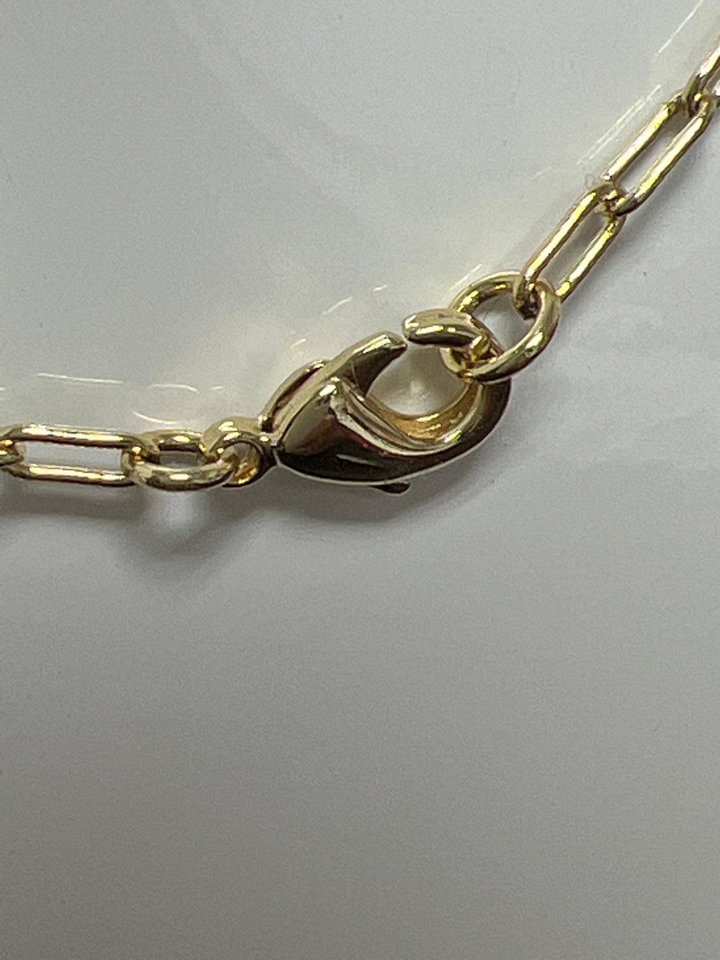 1pc 17.5'' ready to use 14k gold filled thin rolo necklace chain, small paperclip chain dainty necklace, for pendant charm necklace, 952