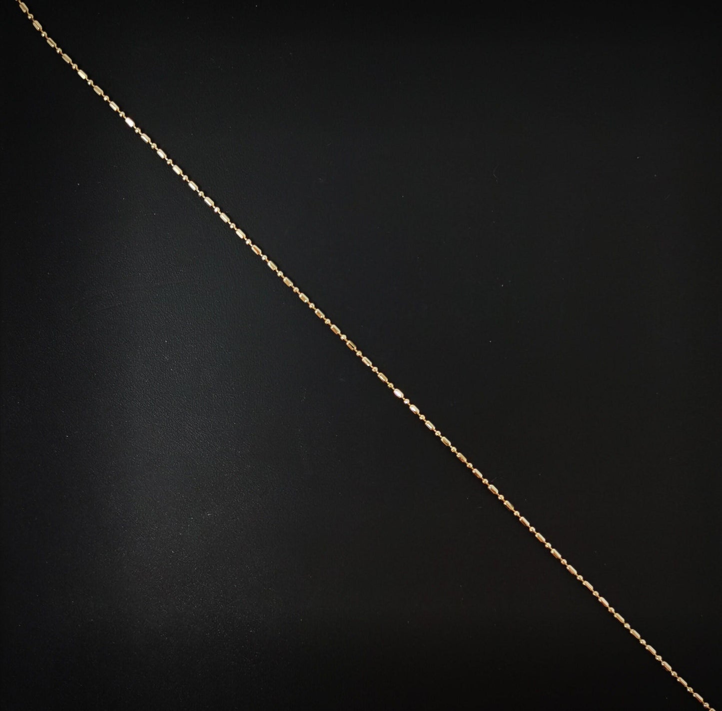 1pc 17.8'' ready to use 16k rosy gold bead necklace chain, layering beaded chain, dainty beaded necklace, for chain necklace, 904