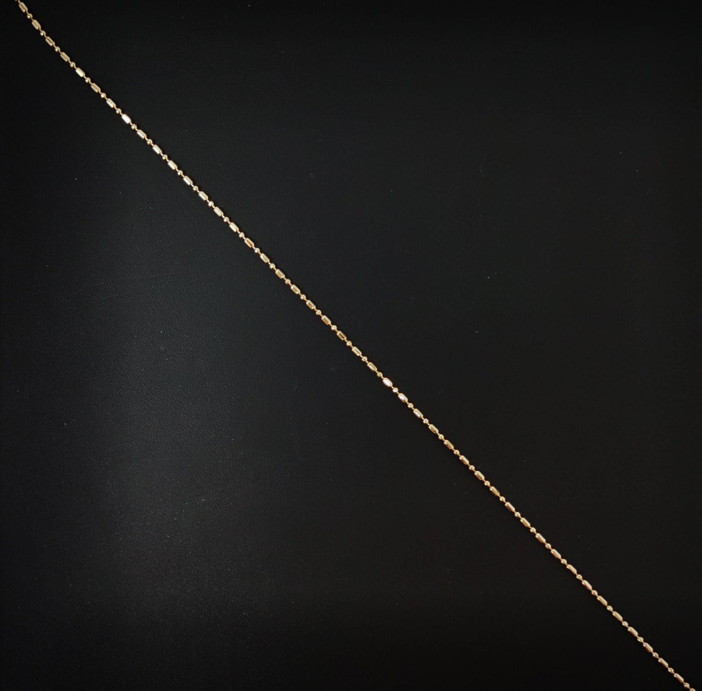 1pc 16'' ready to use 16k rosy gold bead necklace chain, layering beaded chain, dainty beaded necklace, for chain necklace, 903