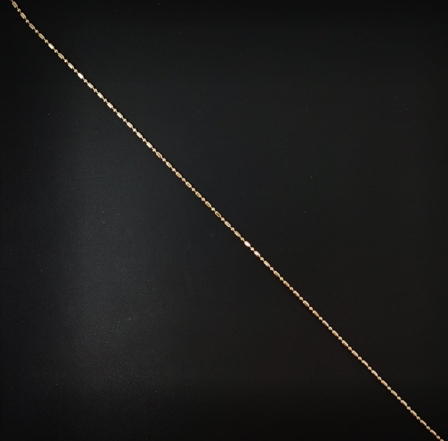 1pc19.8'' ready to use 24k gold bead necklace chain, layering beaded chain, dainty beaded necklace, for chain necklace, 902