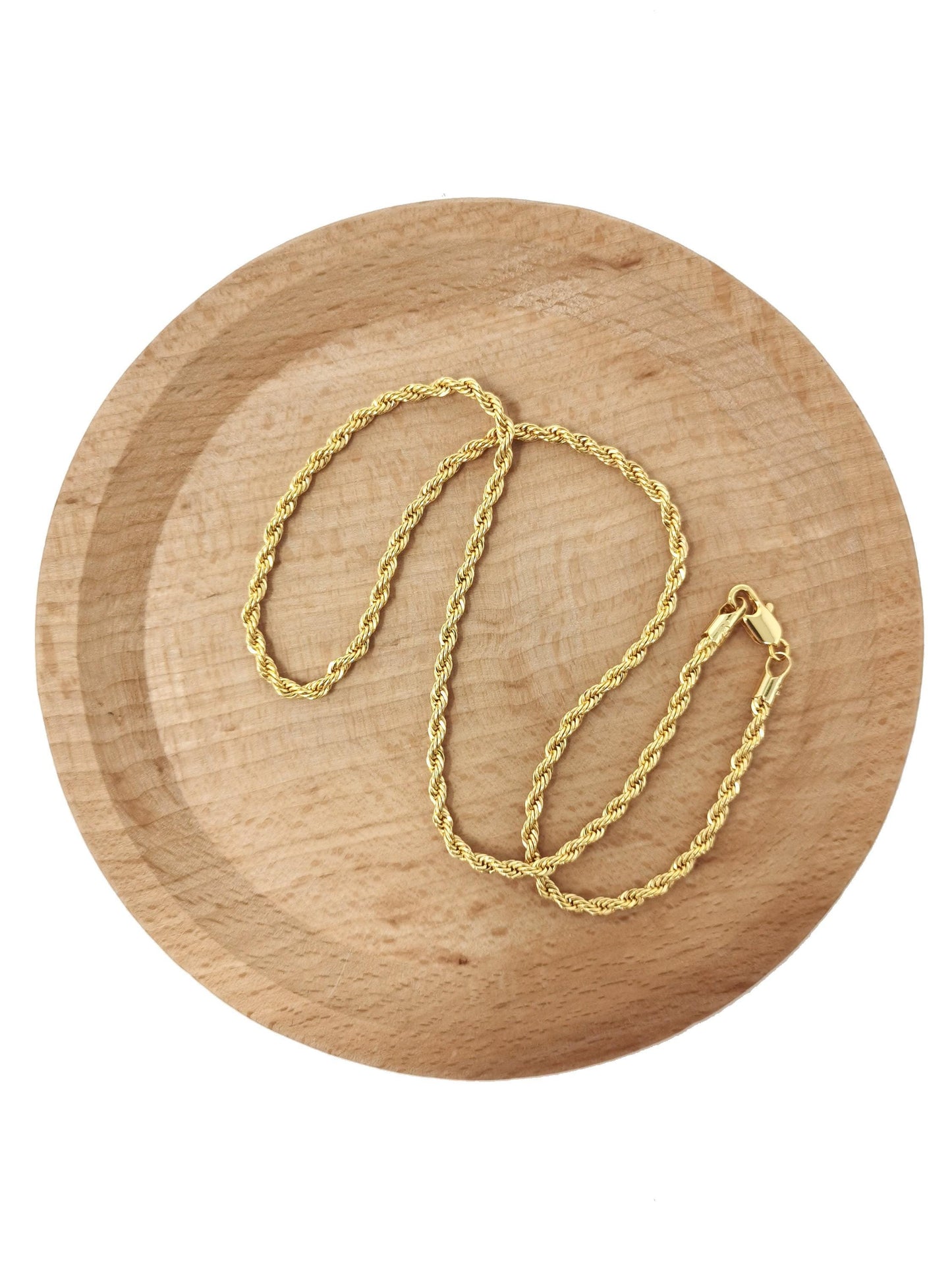 1pc 15.5'' ready to use 14k gold rope necklace chain,1.9mm layering rope chain bold necklace,for pendant charm necklace making,cn-793
