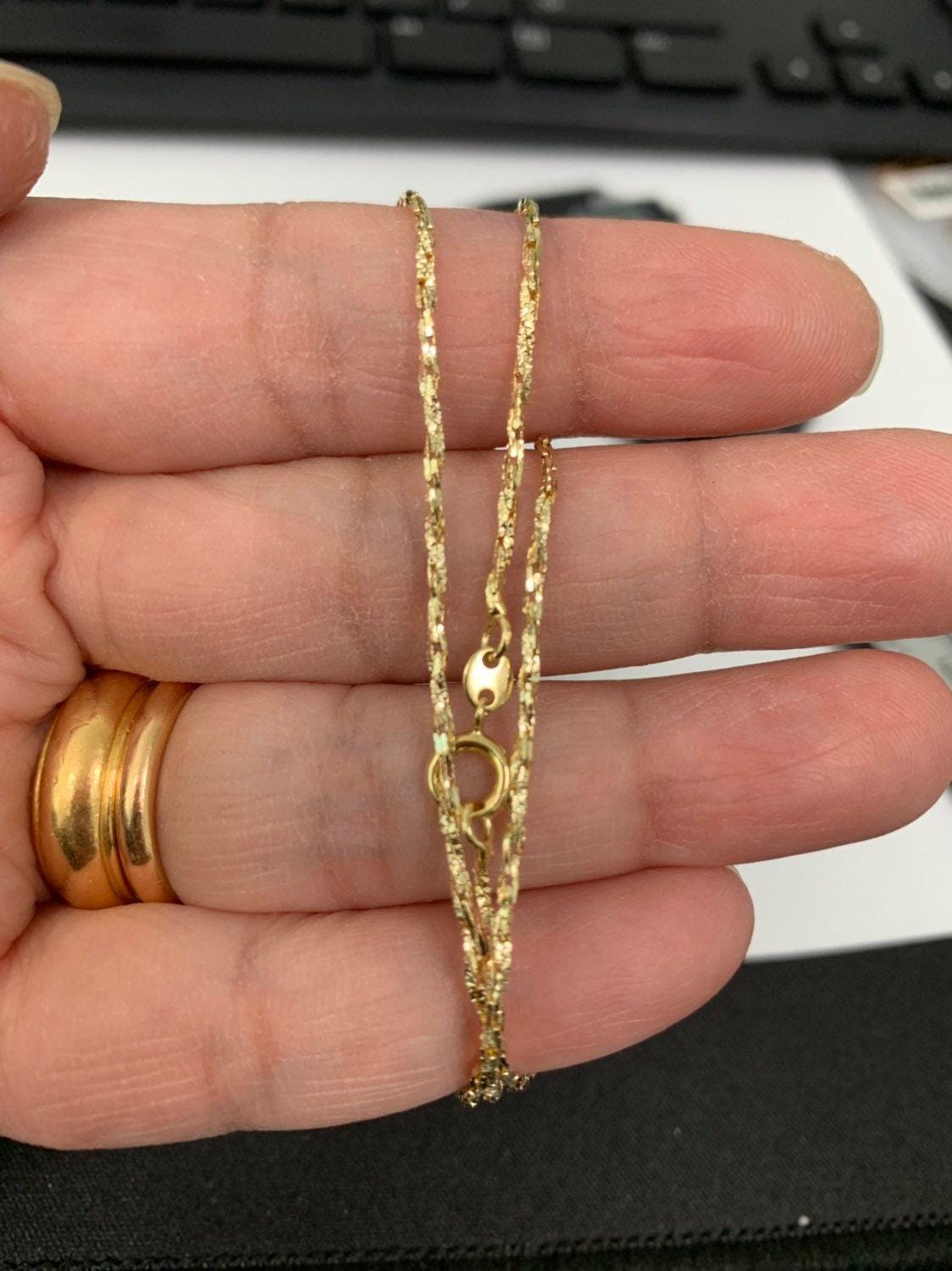 1pc 17.9'' ready to use 14k gold filled flakes singapore necklace chain, layering spiral chain dainty necklace, for pendant necklace, 785