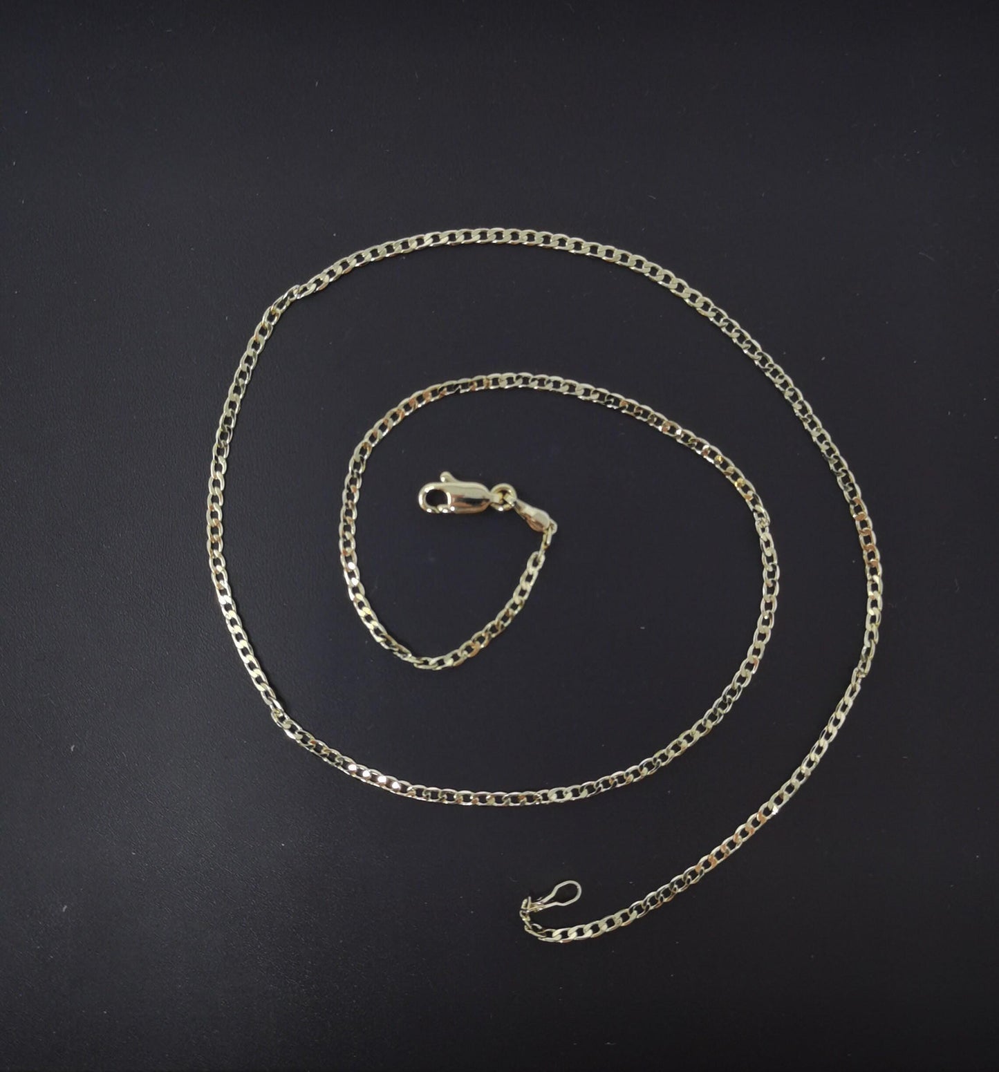 1pc 17.7'' ready to use 14k gold filled herringbone curb necklace chain, layer curb chain dainty necklace, for pendant charm necklace making