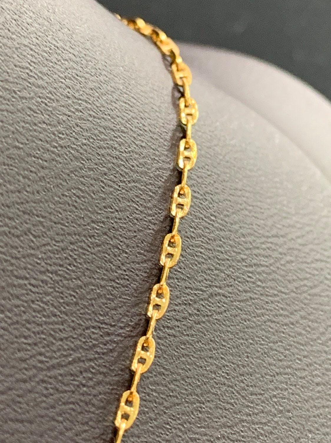 1pc 20'' ready to use gold anchor necklace chain, layering mariner chain dainty necklace,for pendant charm necklace making, 13