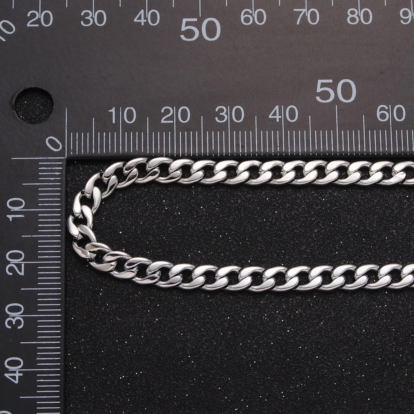 Gold filled 5mm statement flat concave cuban curb unfinished minimalist jewelry making gold, silver chain by yard | roll-1058 roll-1104