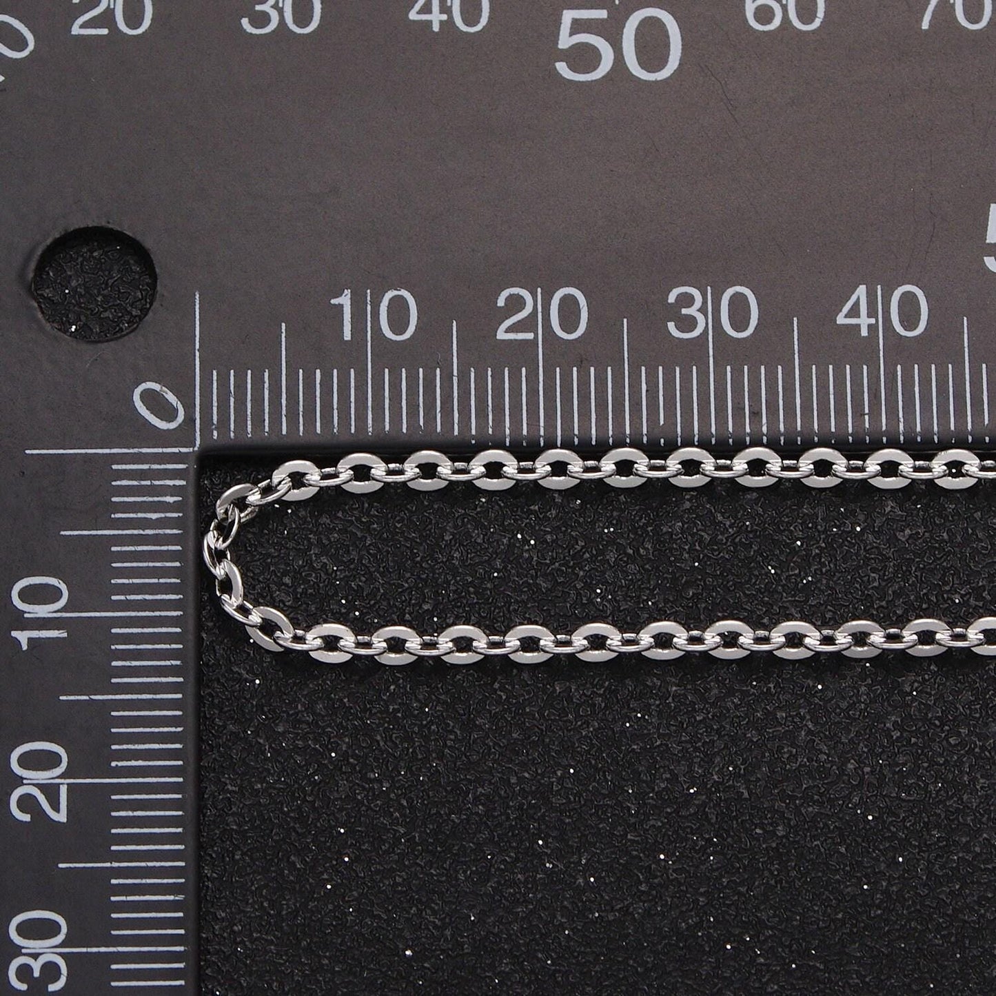 Gold filled 2.5mm dainty cable rolo unfinished chain by yard in gold & silver | roll-1065, roll-1096