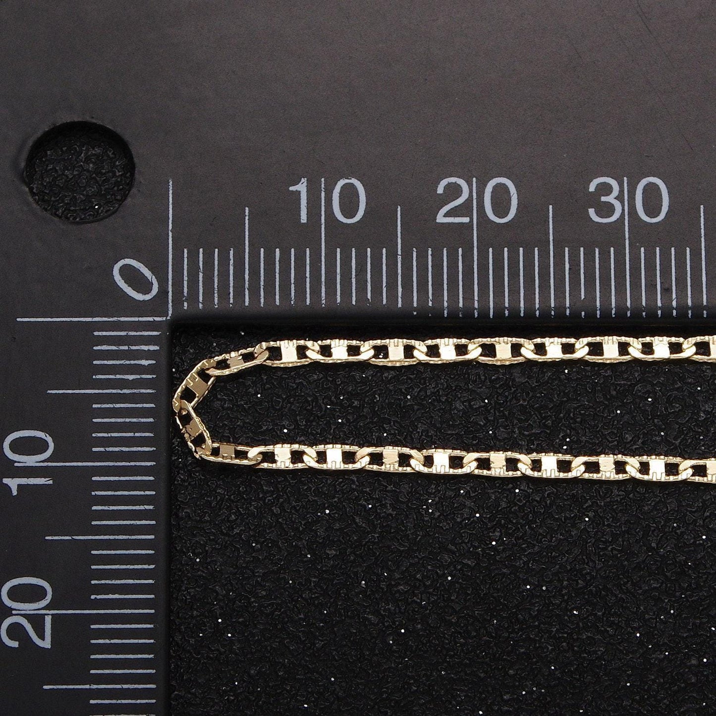 24k gold filled mariner chain link anchor unfinished chain for jewelry making | roll-1042