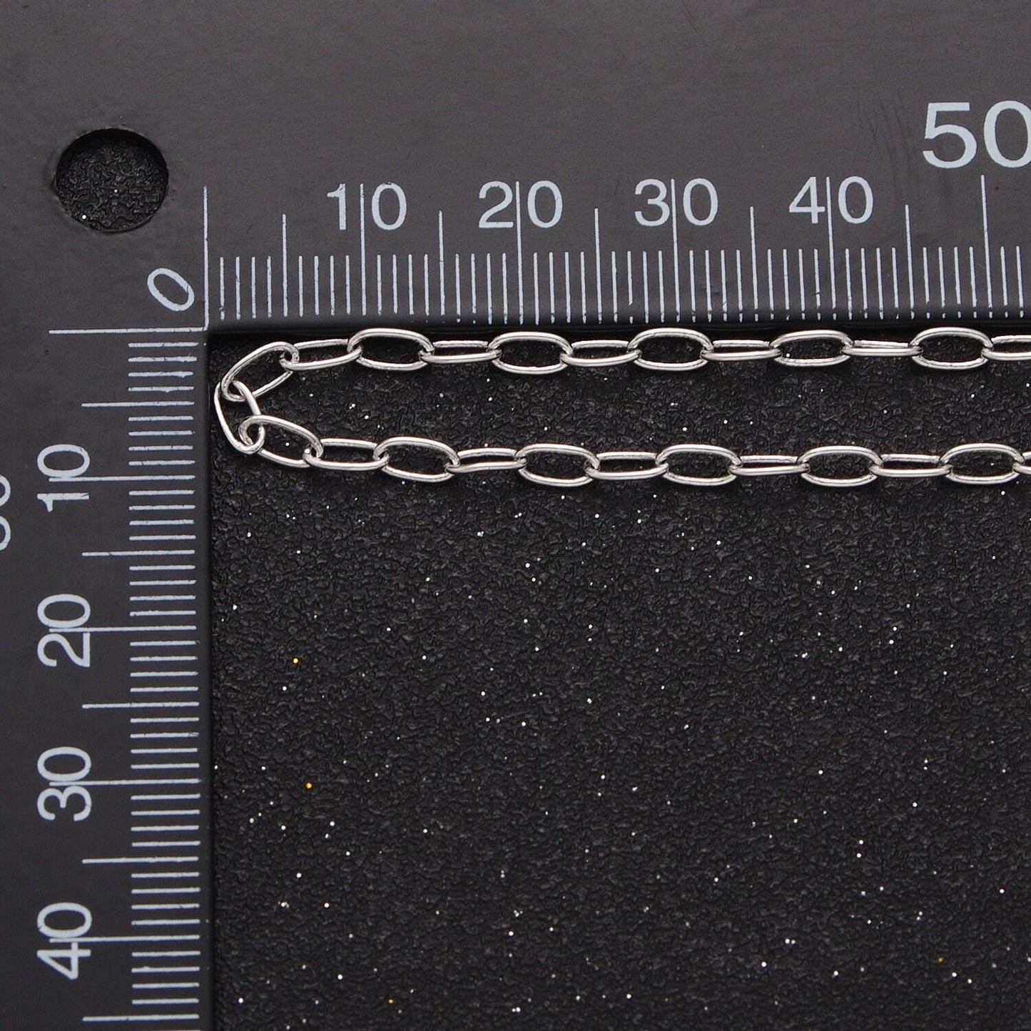 Unfinished silver paperclip chain by yard, 3.9mm or 2.9mm white gold filled paper clip bulk wholesale roll chain supply | roll-853, -854
