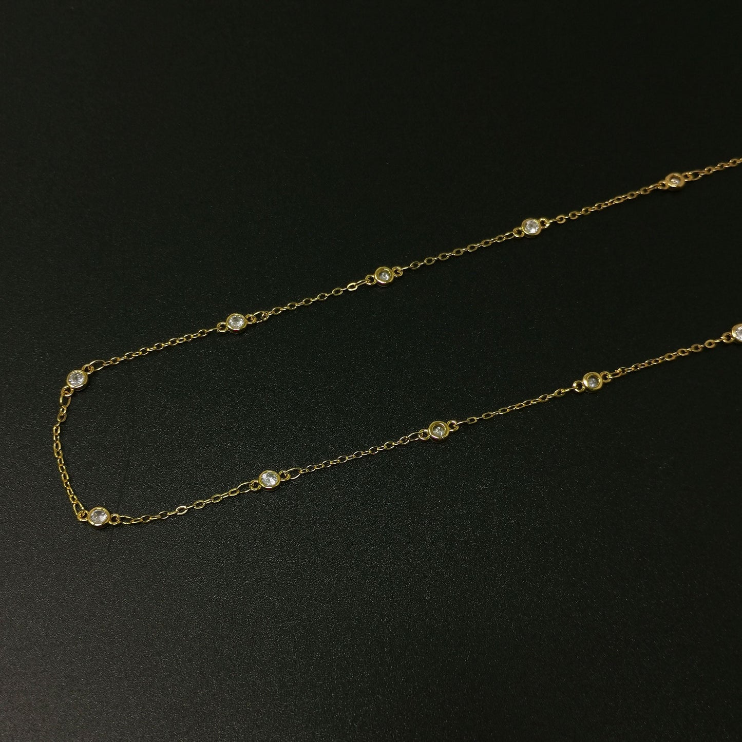 24k gold filled micro pave cz charm chain by yard, cz charm specialty link chain by foot, cz charm size 3mm india.chain0.2mm thick, roll-395