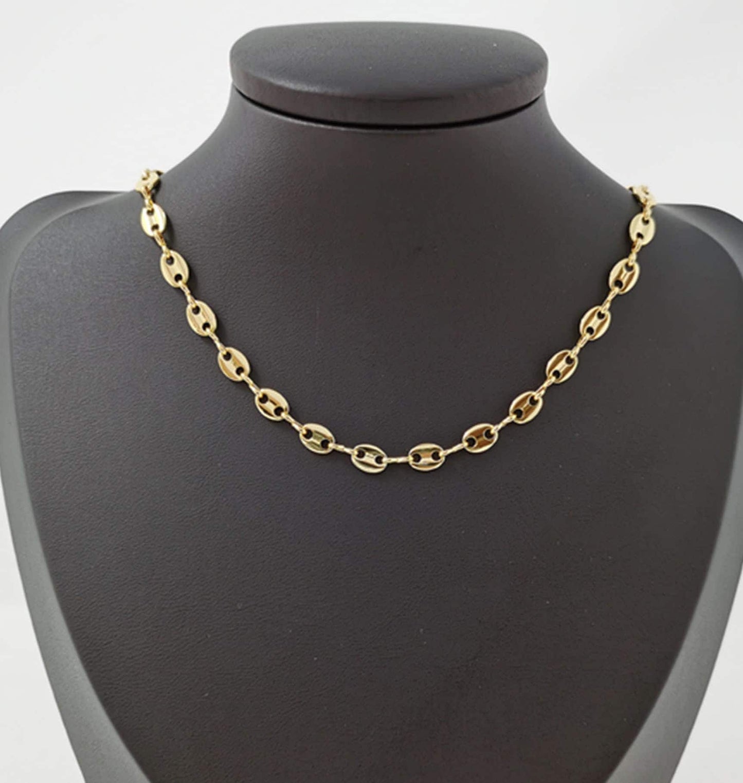 24k gold anchor chain by yard, anchor chain by foot, wholesale bulk roll chain for jewelry making, size 7x5mm,roll-189 /176