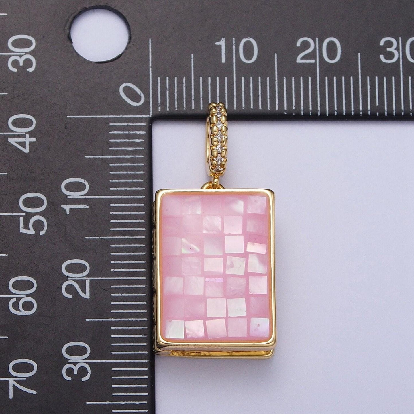 Gold square locket pendant lady guadalupe charm marian cross abalone, green, pink, white, shell opal book locket pendant h-139