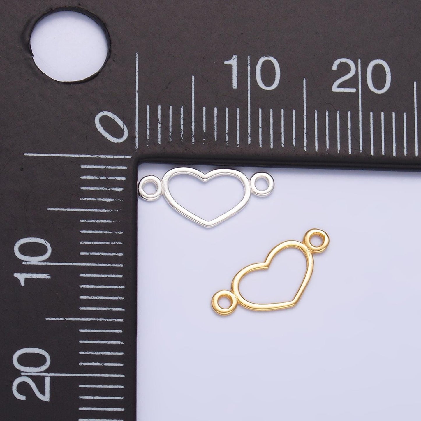 Mini Silver Heart Charm Connector s925 Sterling Silver Love Link Connector for Bracelet Necklace Supply for Permanent Jewelry SL-614