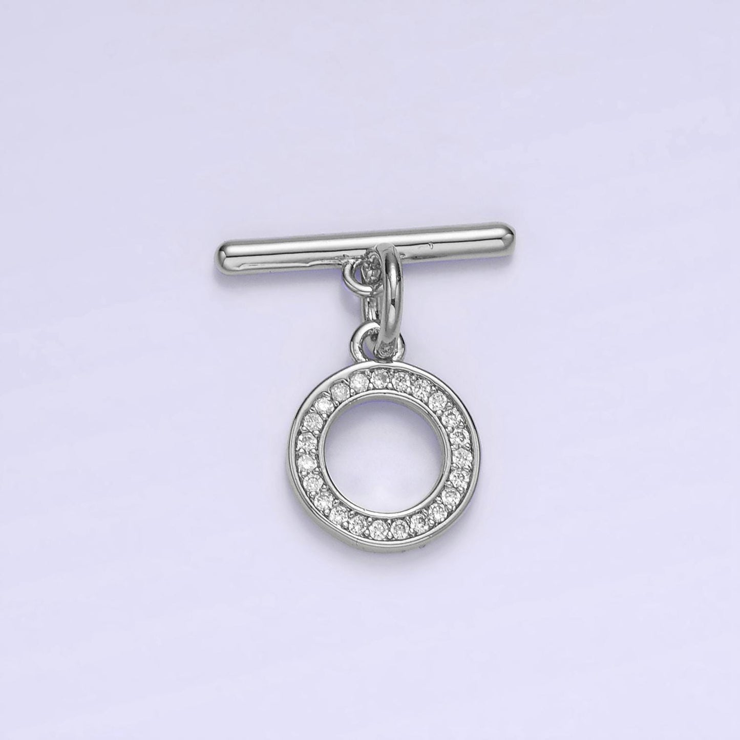 14k gold filled 18.5mm micro paved ot toggle clasps closure findings | z-714