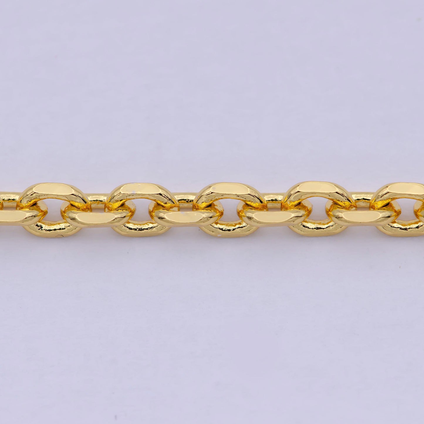 Thick 3.26 mm cable chain | gold filled cable necklace | unisex men woman necklace 17.7 inch wa-796