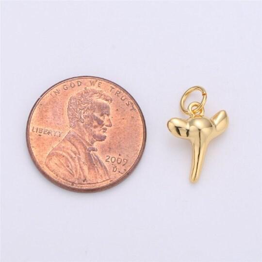Mini gold shark tooth charm silver tooth charm 14k gold filled shark tooth pendant d-200