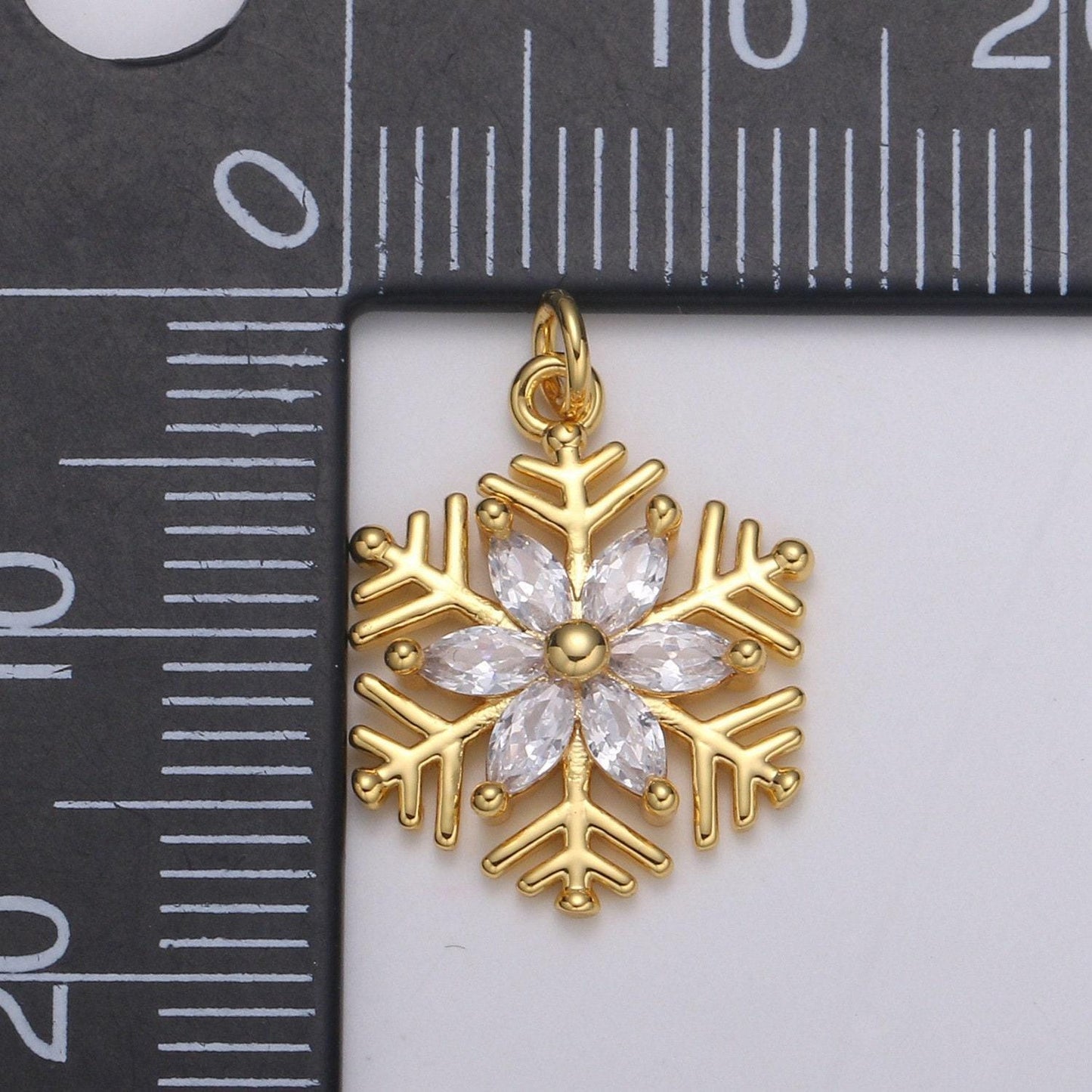 1pc gold micro pave cz snowflake pendant charm, silver snowflake pendant charm for holiday gift christmas jewelry, flower charm e-209, e210