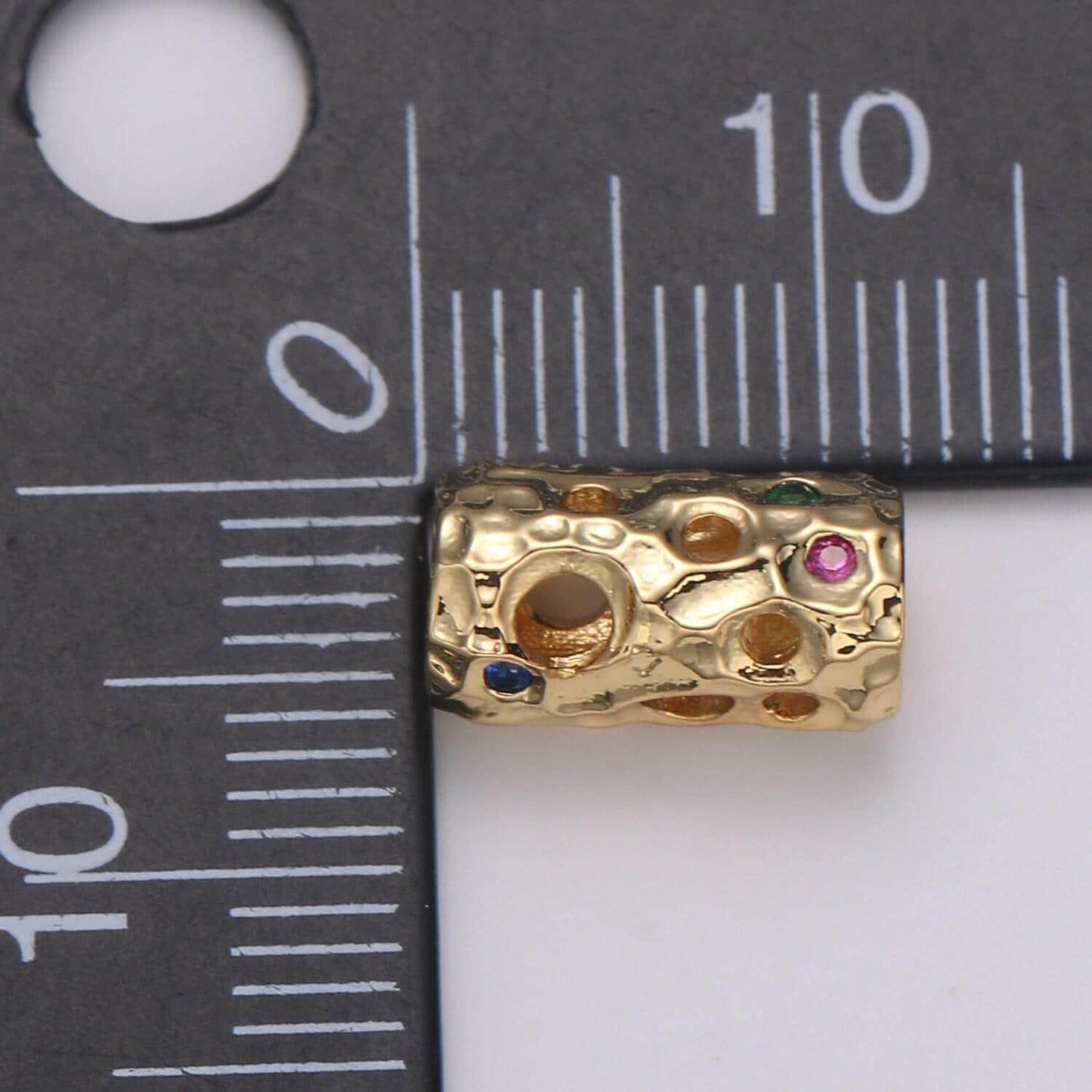 1pc gold trunk cubic pave beads spacer beads for diy shamballa ball beads rondelle pave beads dainty bead hole 3.5mm, b-419
