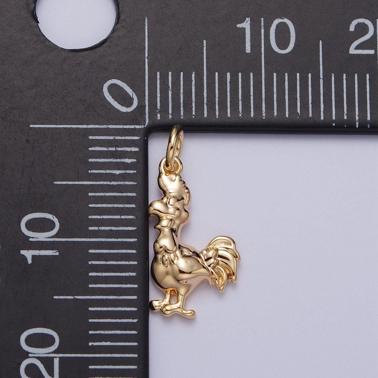 16.7x7.8mm tiny chicken charm pendant rooster charm necklace bracelet earring charms, animal lover kids jewelry gold silver color ac235