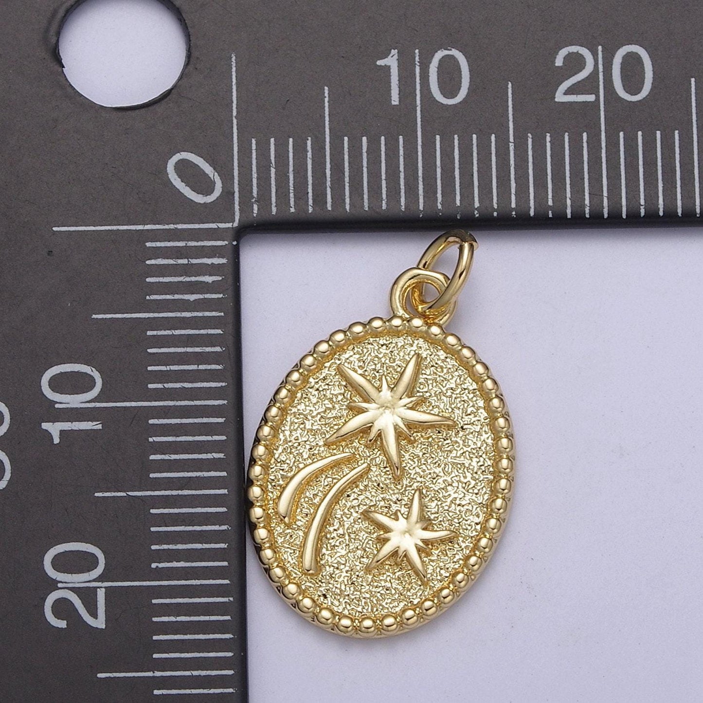 Dainty small fireworks star shooting star charm c-669