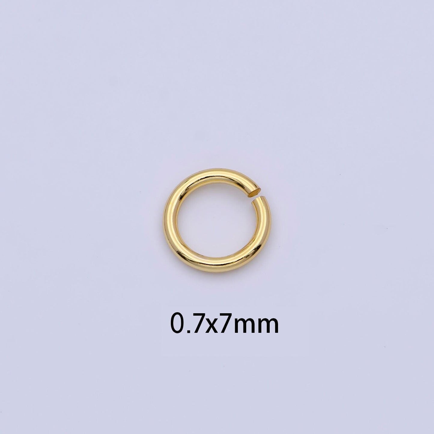 Gold 0.7mm x 7mm (22 gauge) 10 gr jump ring gold connector open jump rings for jewelry making supplies charm bar supply