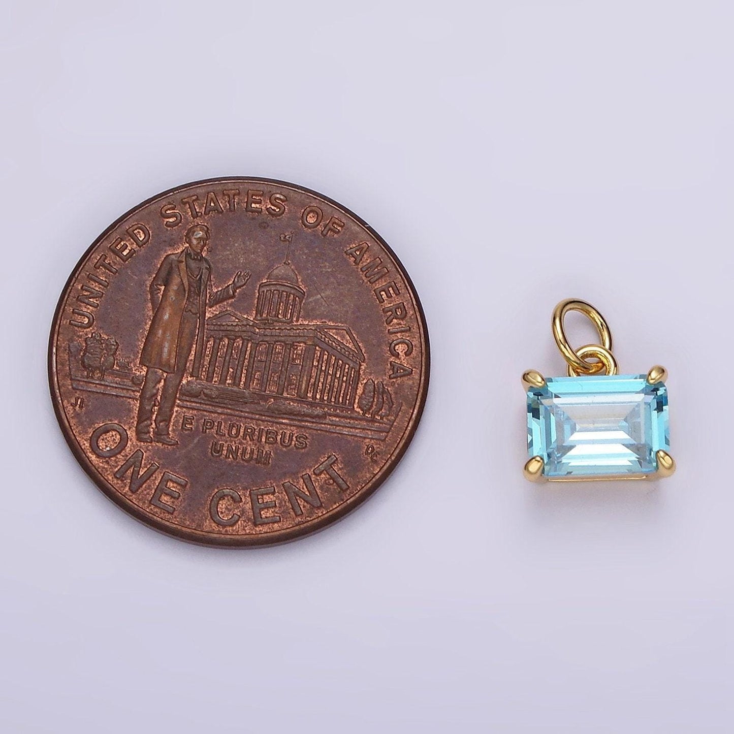 Dainty blue topaz birthstone charm necklace bracelet emerald cut blue cz birth stone necklace personalized december birthday gifts ag562