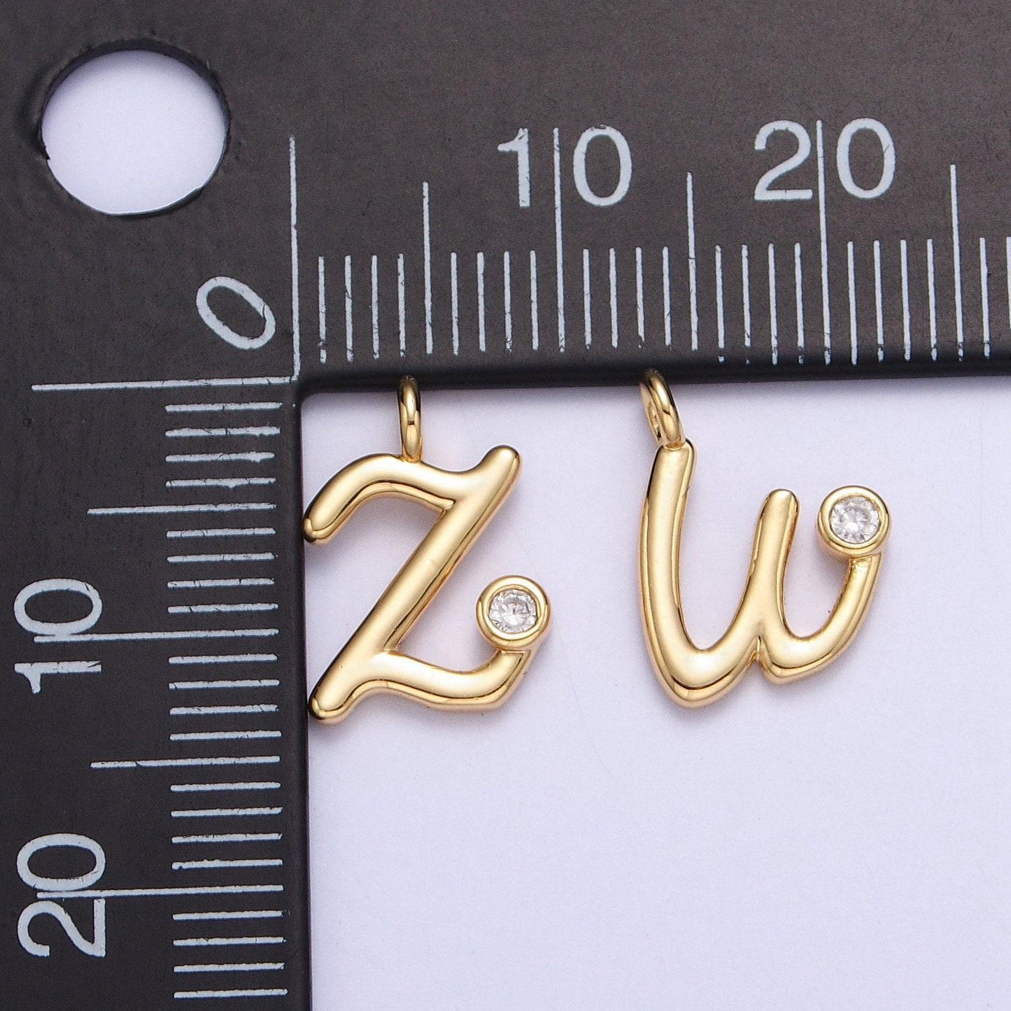 Dainty silver lower case initial letter alphabet charm pendant small cursive charm font simple minimalist personalized jewelry