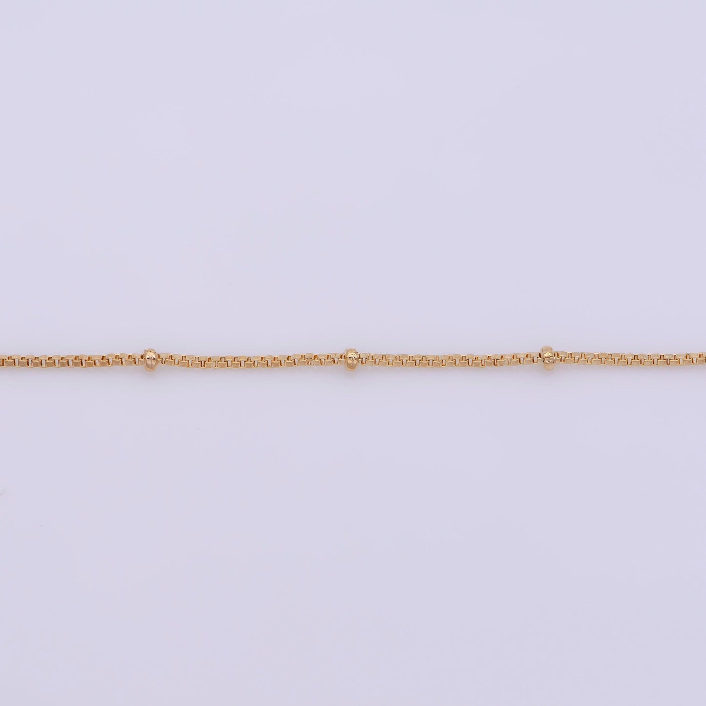 17.5inch box chain necklace, 18k gold plated box finished chain for jewelry necklace making, dainty 1.9m box necklace w/spring ring | cn-382