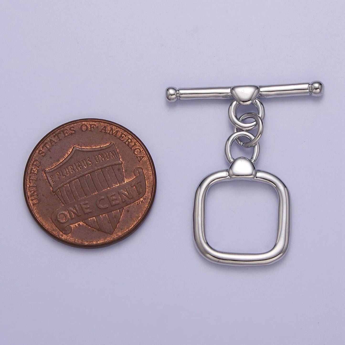 Geometric square toggle clasp connector, 24k gold filled toggle clasp, jewelry end clasp for bracelet, necklace closure l-688
