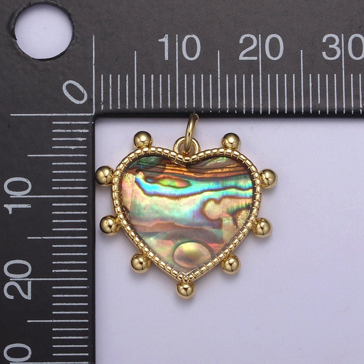 14k gold filled pearl, tiger eye, turquoise abalone shell charm pendant beaded heart love charm for necklace bracelet jewelry making n-642