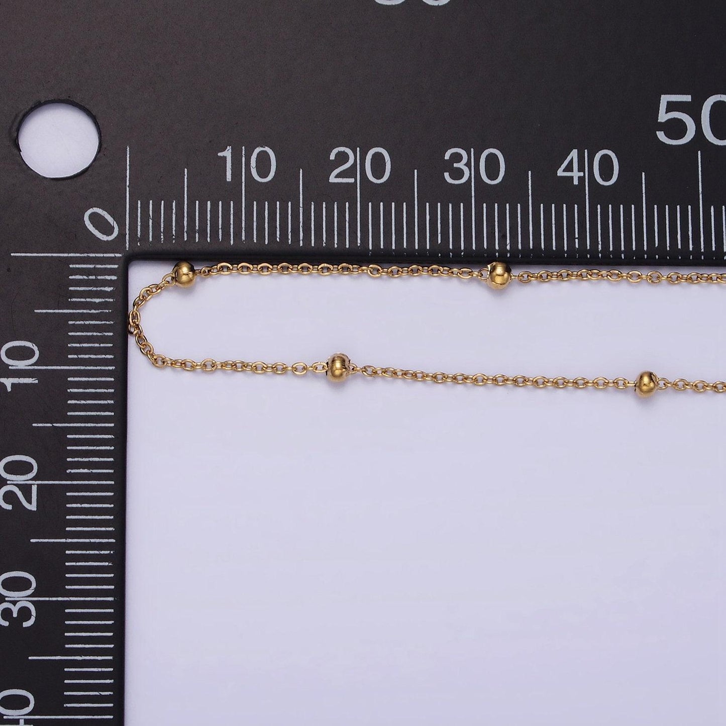 Fine gold stainless steel satellite chain 1mm by yard for jewelry making supply unfinished cable chain wholesale bulk chain roll-1470