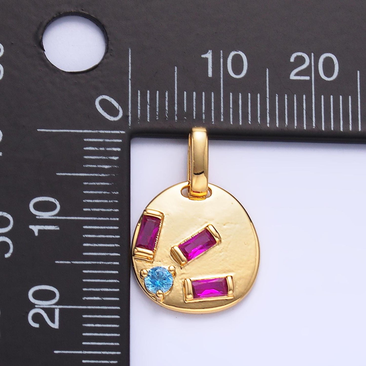 Dainty Gold Oval Charm Mix Shape CZ Pendant Sun Burst Charm, Tiny Bubble Charm 24k Gold Filled AA1083