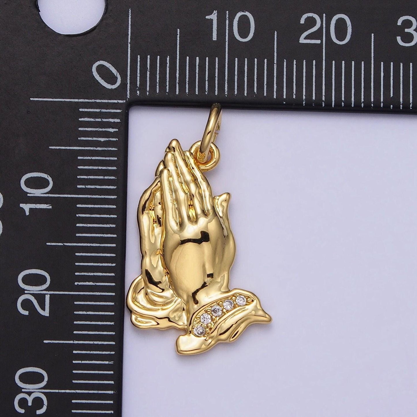 24k gold filled prayer hands pendant, religious gifts for men dainty jewelry christian jewelry, protection pendant spiritual gift ac372